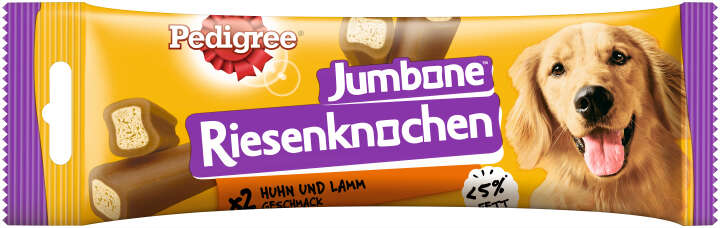 Pedigree Hundeleckerlis JUMBONE Riesenknochen Medium mit Huhn und Lamm Geschmack